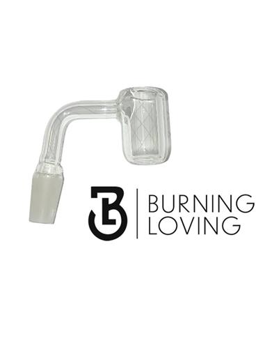 2 Unid x Glass banger 14mm Male Clear - Burning Loving