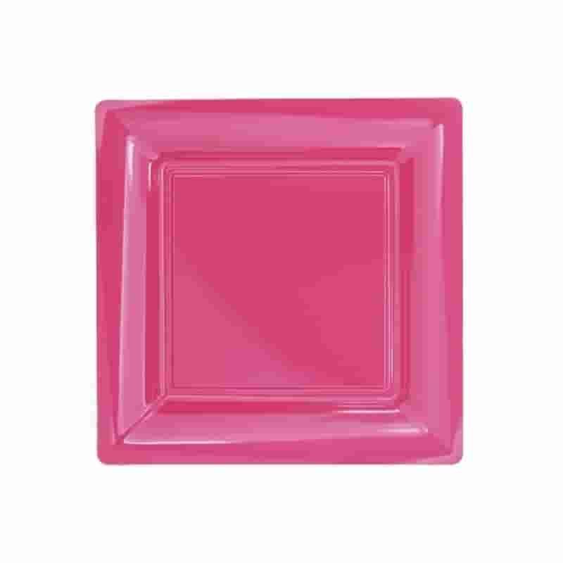 Plato Para Macetero cuadrado PC22 de Color Rosado