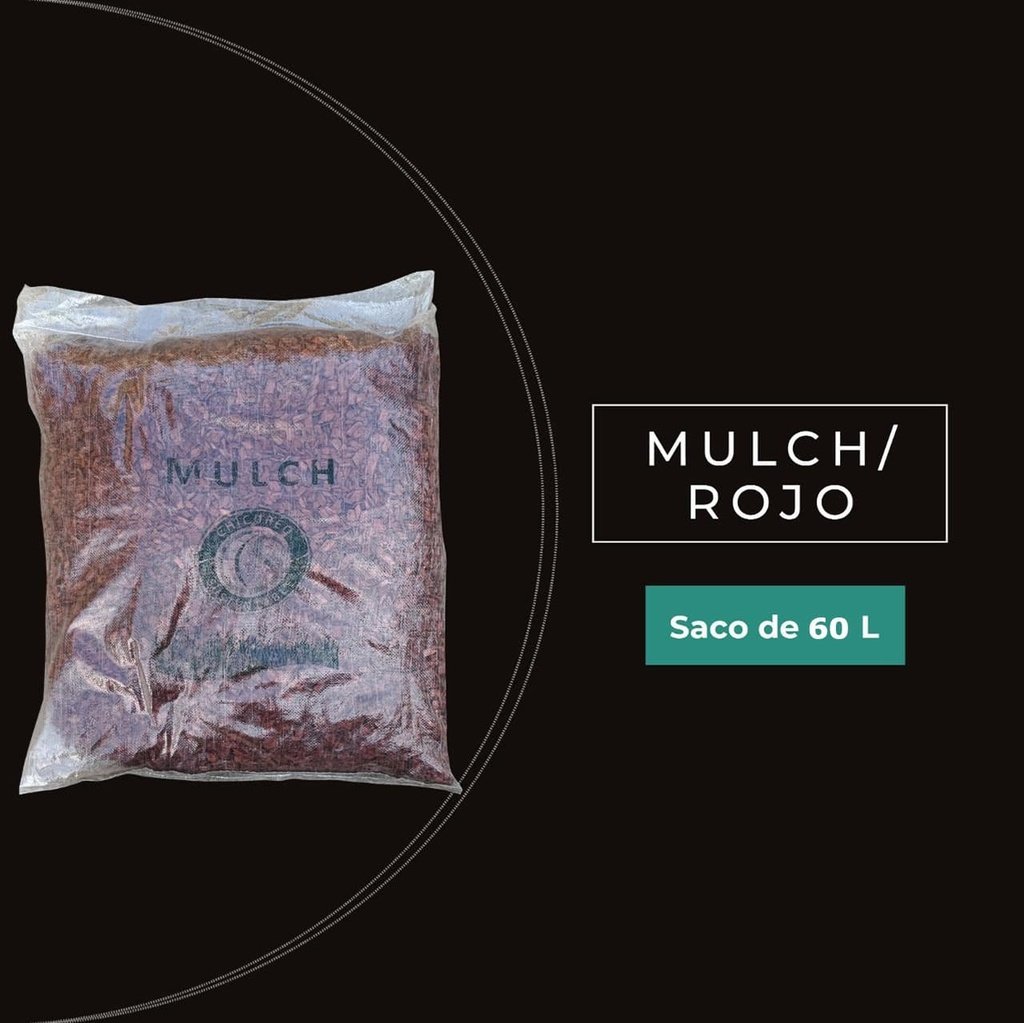 Mulch Rojo saco 60lts