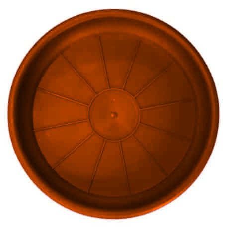 Plato Para Macetero Redondo P42 de Color Cobre