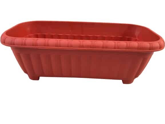Jardinera Color Terracota Con Diseño