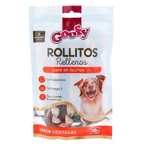 Rollitos Rellenos Goofy para Perros 3 unidades