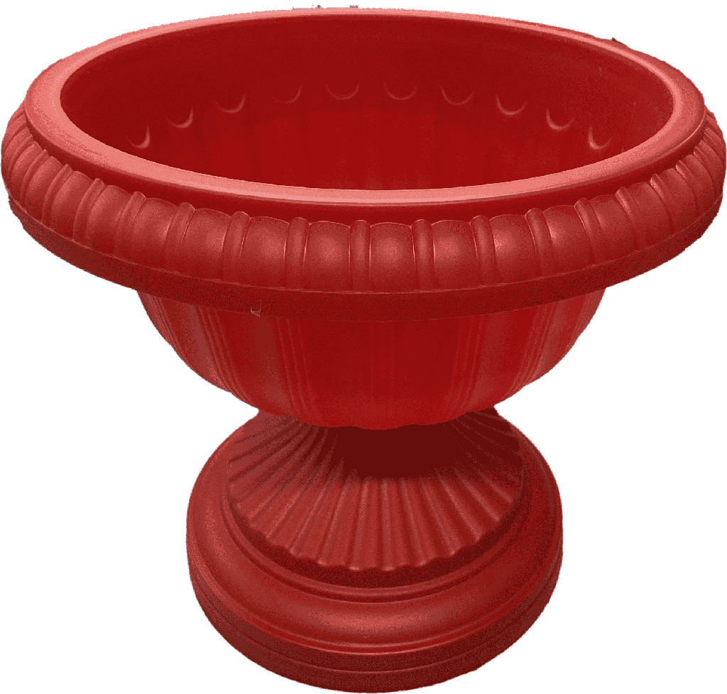 Macetero Tipo Copa Color Rojo 24 Cm