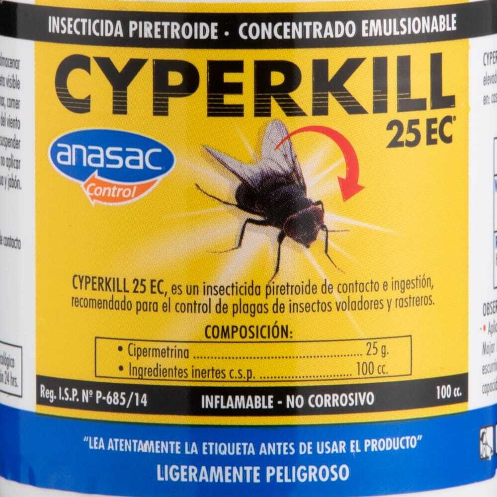 Insecticida Cyperkill 25 EC 100 cc Plagas Hogar - Imagen 3