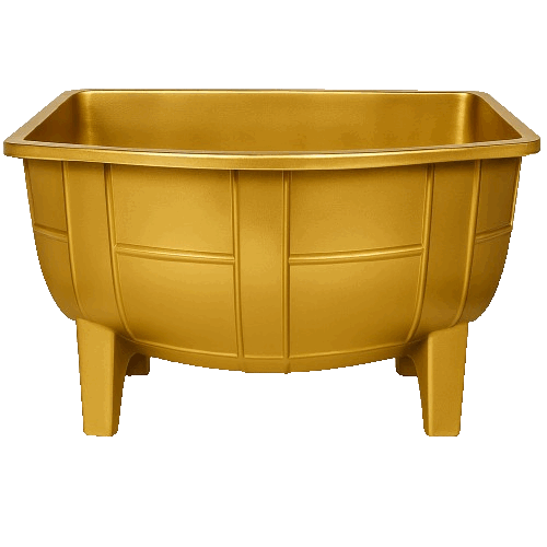 Macetero Mini Barril Color Dorado