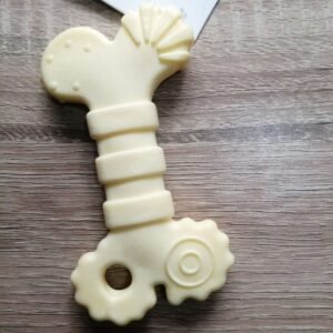Hueso Para Mascotas de Goma Delgado Amarillo
