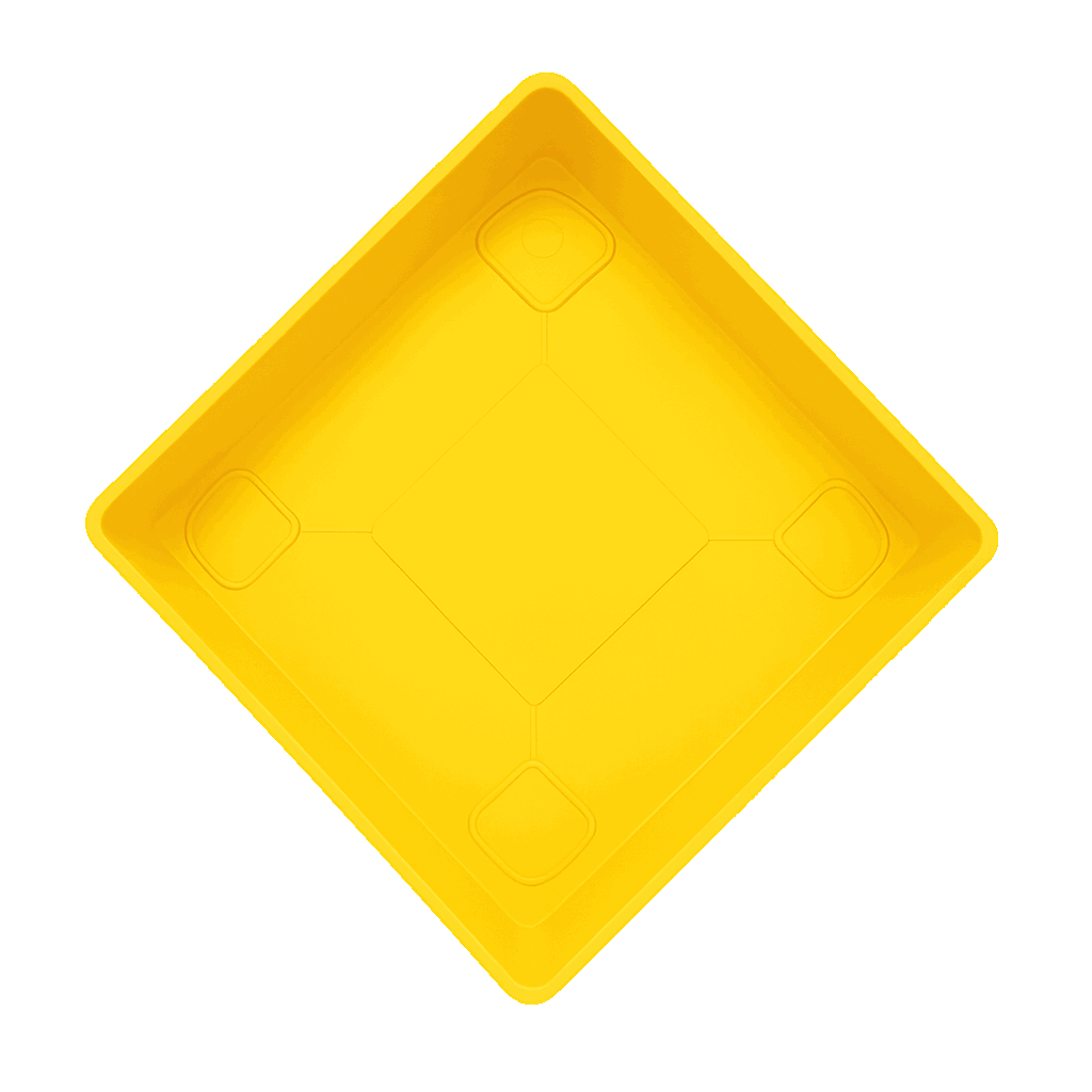 Plato Para Macetero cuadrado PC50 de Color Amarillo