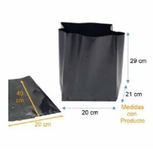 Bolsa Plástica para Almácigo y Plantas de 40x40 - 100 Unidades