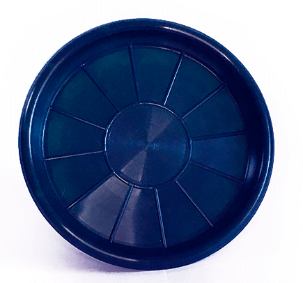 Plato Para Macetero Redondo P42  Color Azul Petróleo