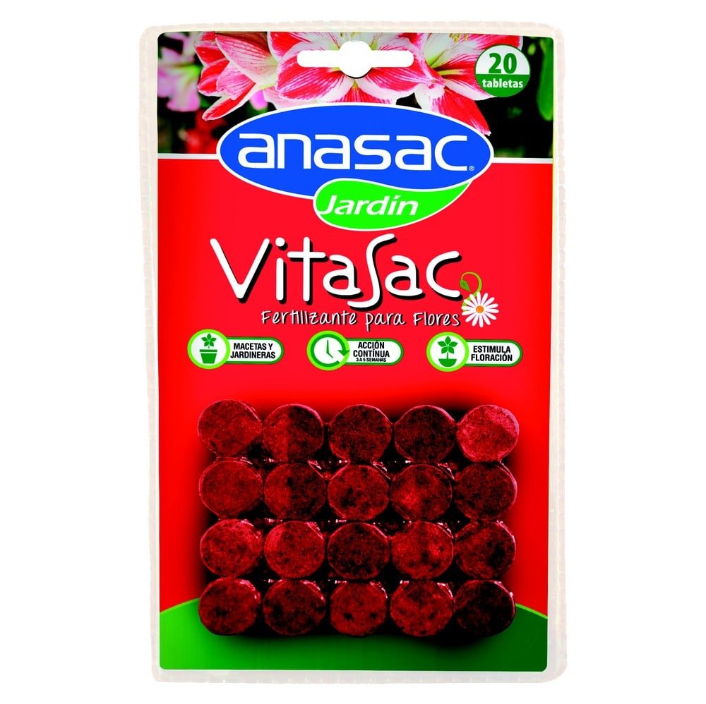 Fertilizante para flores Vitasac 20 Tabletas
