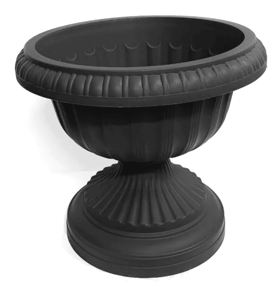 Macetero Tipo Copa Gris 30 Cm