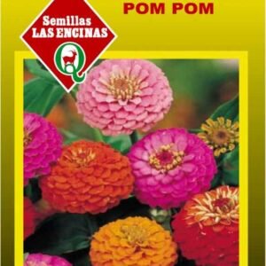 Semillas de Zinnia Pom Pom Colores Variados