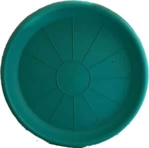 Plato Para Macetero Redondo P19 de Color Verde Oscuro
