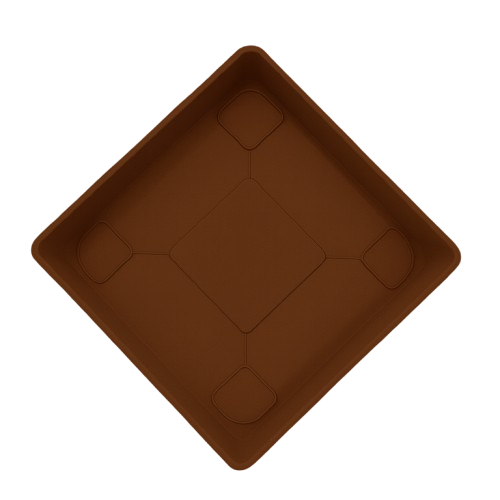 Plato Para Macetero Cuadrado PC40 de Color Café