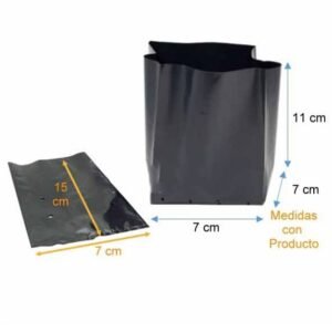 Bolsa Plástica para Almácigo y Plantas de 15x15 - 100 unidades