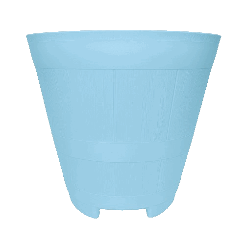 Macetero Modelo Barril 23 Cm Color Azul Pastel