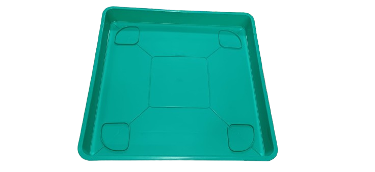 Plato Para Macetero cuadrado PC22 de Color Turquesa