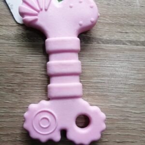Hueso Para Mascotas De Goma Delgado Rosado