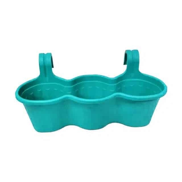 Jardinera de Balcón Triple Turquesa