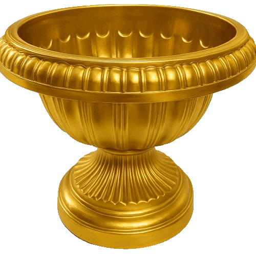 Macetero Tipo Copa 24 Cm Color Dorado