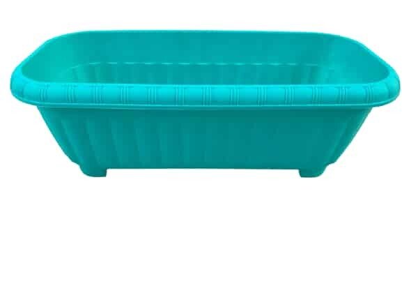 Jardinera Color Turquesa Con Diseño