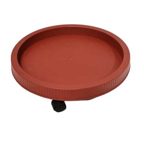 Plato Para Macetero N6 Con Ruedas Color Terracota - Imagen 3