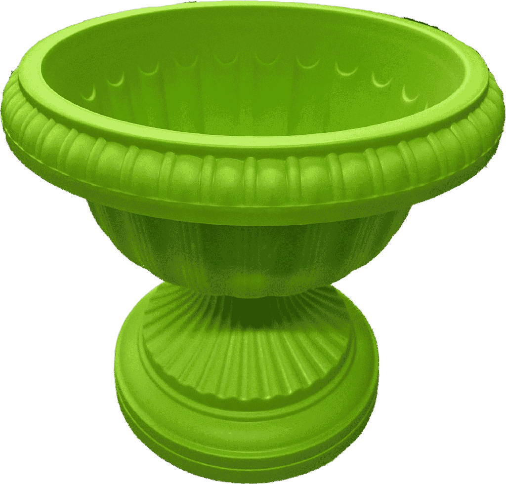 Macetero Tipo Copa Color Verde 24 Cm