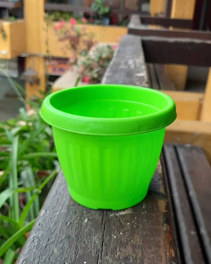 Macetero M6.5 redondo color Verde