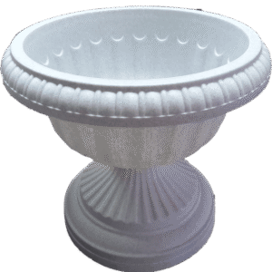 Macetero Tipo Copa Color Blanca 24 Cm