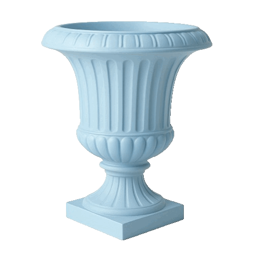 Macetero Tipo Copa Romana Color Azul Pastel