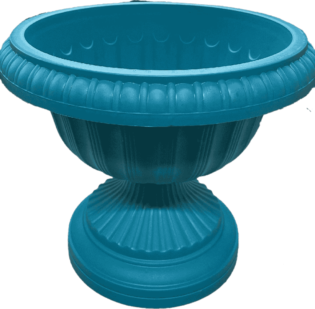 Macetero Tipo Copa Turquesa 30 Cm