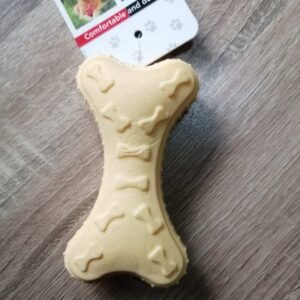Hueso Para Mascotas de Goma Grueso Amarillo