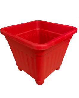 Macetero Cuadrado Rojo 50 Cm
