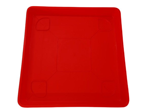 Plato Para Macetero cuadrado PC10 de Color Rojo