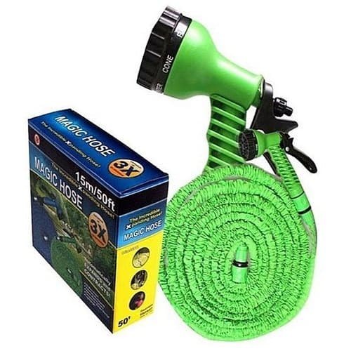 Set de Manguera Extensible Verde de 15 Mts