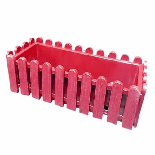 Jardinera de Reja Roja 60 Cm