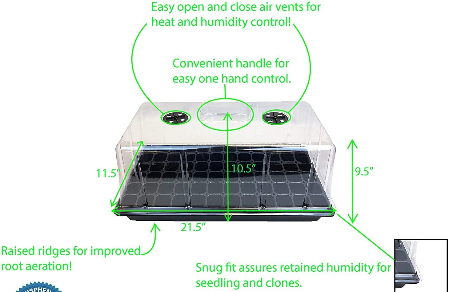 Cubierta Alta para Almaciguera Plástica Transparente con Ventilación - Imagen 8
