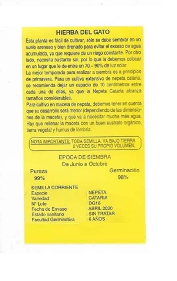 Semillas de Hierba del Gato - Imagen 2