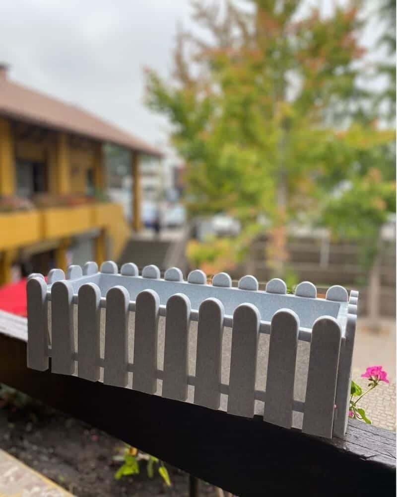 Jardinera de Reja Blanca 60 Cm - Imagen 2