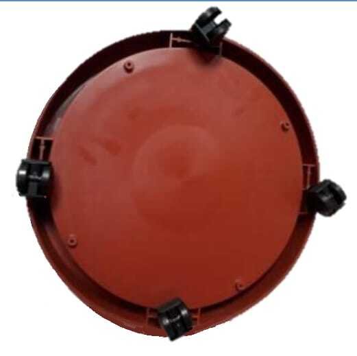 Plato Para Macetero N6 Con Ruedas Color Terracota - Imagen 4