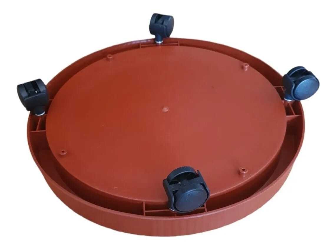 Plato Para Macetero N6 Con Ruedas Color Terracota - Imagen 2