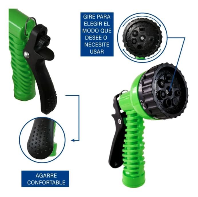 Set de Manguera Extensible Verde de 15 Mts - Imagen 4