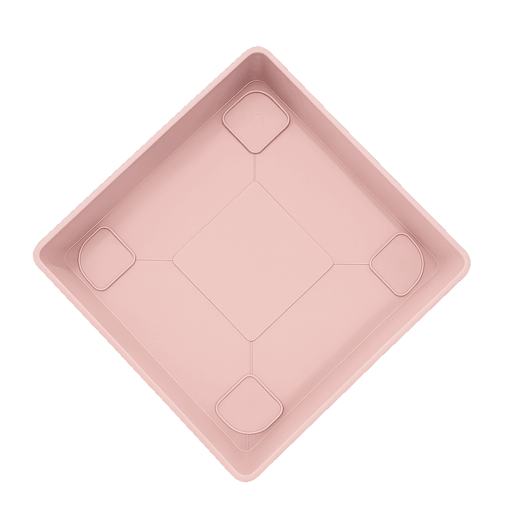 Plato Para Macetero Cuadrado PC40 de Color Palo Rosa