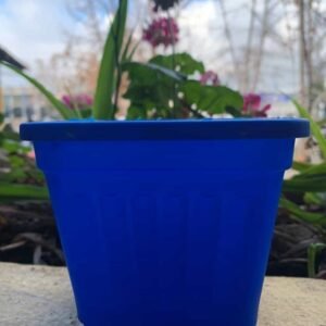 Macetero Cuadrado Azul 30 Cm
