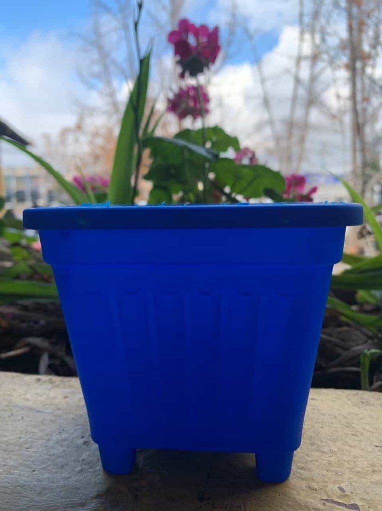 Macetero Cuadrado Azul 30 Cm