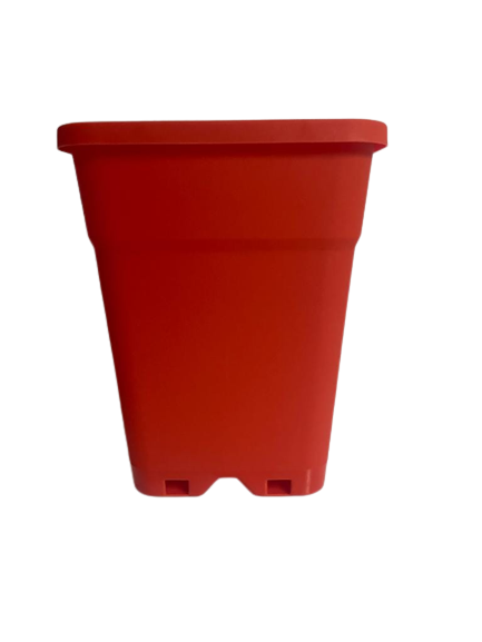 Macetero Rectangular 14x20cm Color Rojo