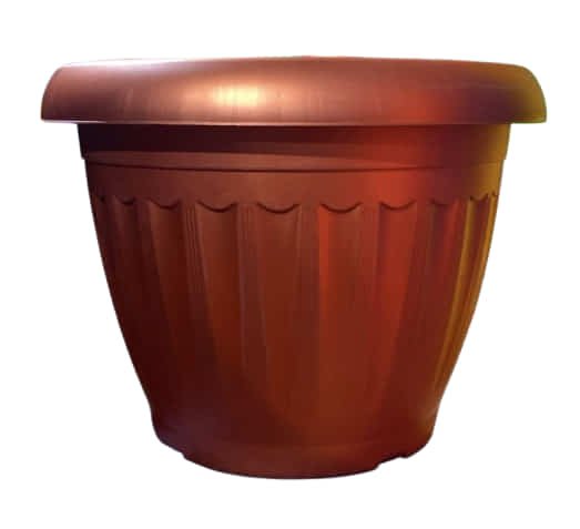 Plato Para Macetero Redondo P23 de Color Cobre