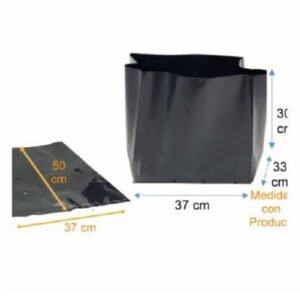 Bolsa Plástica para Almácigo y Plantas de 70x50 - 100 unidades