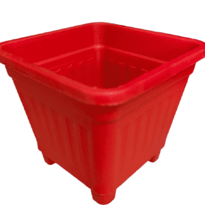 Macetero Cuadrado Rojo 10 Cm
