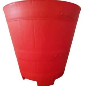 Macetero Modelo Barril Color Rojo 23 cm